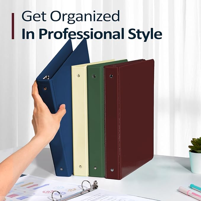 BinderX 3 Ring Binder 2 Inch, Clear View Binder, Burgundy Red, Letter /A4 | Extra Durable, PVC-Free, Customizable, Interior Pockets, 450-Sheet Capacity, Eco-Friendly, Reinforced Hinge, School, Office - Image 7