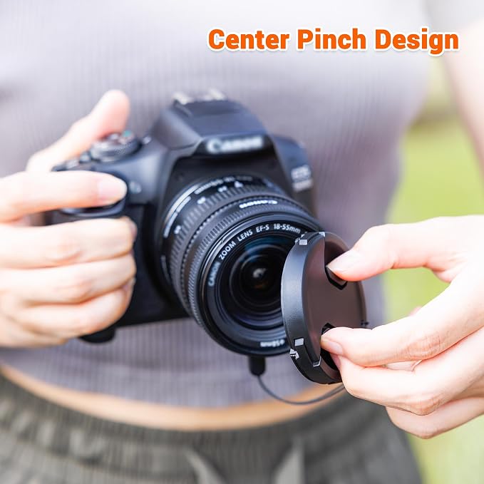 JJC 58mm Front Lens Cap Cover for Canon Rebel T7 T6 + EF-S 18-55mm Kit Lens | for Canon EF-S 18-55mm f3.5-5.6 IS STM, Fujifilm XF 18-55mm f2.8-4, XC 16-50mm f3.5-5.6 OIS Lens & More 58mm Thread Lenses - Image 5