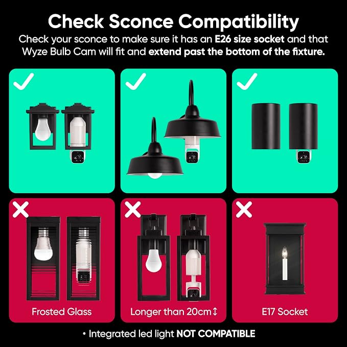 WYZE Bulb Cam - 2K HD Smart Light Bulb Security Camera with Color Night Vision, 800-Lumen Dimmable LED, 160° Wide View, Motion Detection & Siren, E26 Socket, Alexa/Google/IFTTT | Color Night Vision, 800-Lumen Dimmable LED, 160° Wide View, Motion Detect... - Image 5