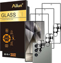 Ailun Screen Protector + Camera Lens Protector for Galaxy S24 Ultra | 3+3 Pack, 6.8 Inch, Tempered Glass, Fingerprint Unlock, 0.25mm Ultra Clear, Case Friendly by Ailun