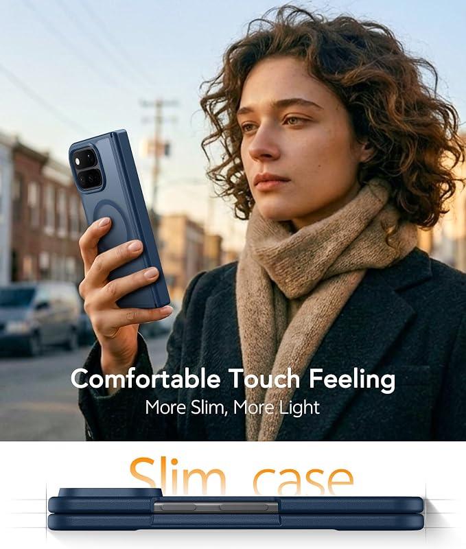 FNTCASE for Google Pixel 11 Pro Fold Case, Hinge Protection, Translucent | Fit for Magsafe, 18FT Military Grade Drop Proof, Protective Tough Phone Cover, Anti Slip, Matte, Blue - Image 6