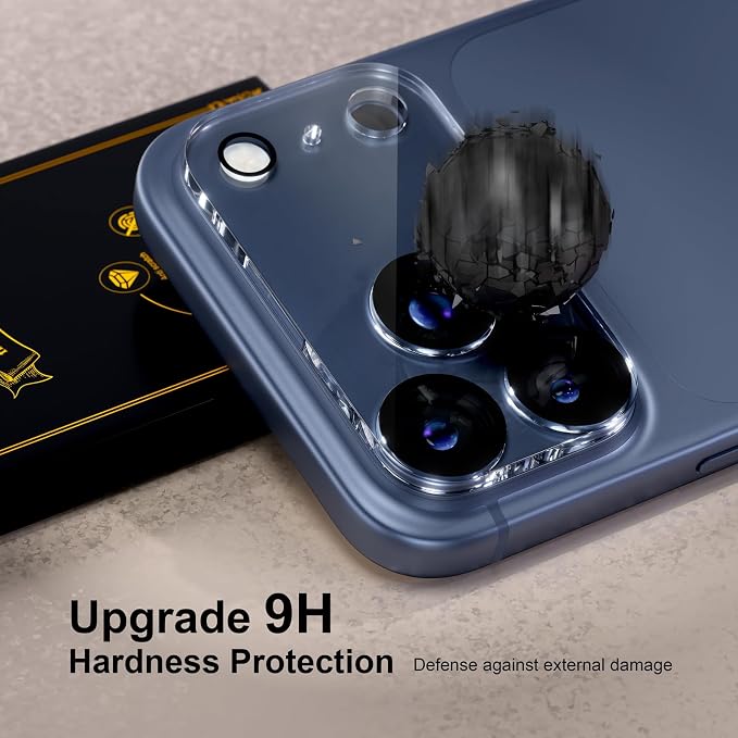 for 6 Pack iPhone 17 Pro Max Camera Lens Protectors, Clear | [Drop Protection] [Case Friendly] [Easy Installation] 9H Tempered Glass Camera Screen Protector Cover Accessories 6.9-inch - Image 3