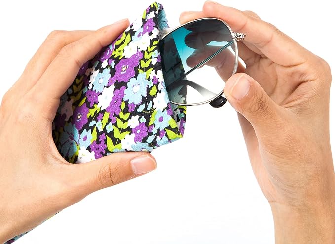 TRIUMPH VISION Eyeglass Case Glasses Case Soft Sunglass Pouch Sleeve 3 Pack | Slim Lightweight Alternative to Bulky Case, Leather Lined Protect Lens, Squeeze Easy to Use, Stylish Portable for Daily Use - Image 4