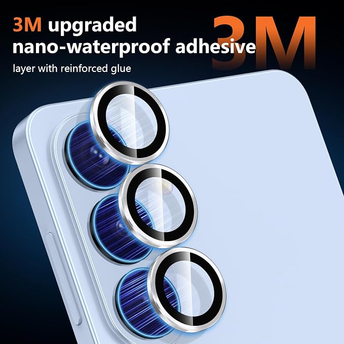 for Samsung Galaxy S26 Camera Lens Protector, Individual Metal Ring Tempered Glass Lens Cover, [Strong Adsorption] Scratch Resistant Ultra-Thin HD Clear Lens Cover, 1 Set-Clear Ring - Image 4