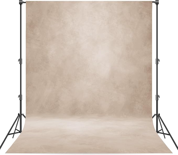 Abstract Photography Backdrop for Photoshoot 8x12ft, Beige,No Stand | Professional,Polyester Fabric,Roller Pocket on Top,Vintage Portrait Photo Props Booth Background,Photoshoot Studio by Haboke