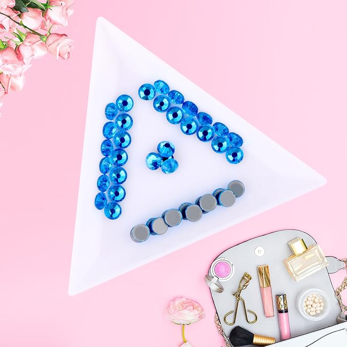 Jollin Hotfix Rhinestones Flatback Crystal Gems 3.2mm SS12, Capri Blue | 1440pcs Hot Fix Crystals Glass Rhinestones for Bedazzling, Crafting, Clothes, Shoes & Accessories DIY Decoration - Image 2