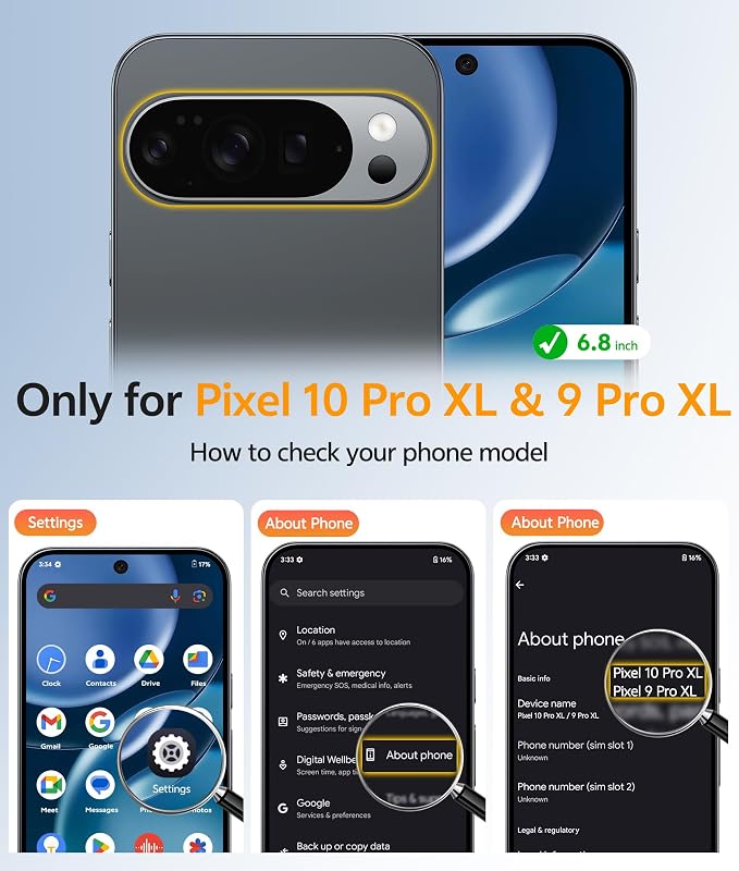 FNTCASE for Google Pixel 10 Pro XL / 9 Pro XL Case, Compatible with Magsafe | Screen Protector, Translucent Matte, 14FT Military Grade Drop Protection, Shockproof Protective Phone Cover, Blue - Image 2