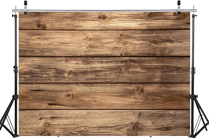 10x8FT Rustic Wood Wall Backdrop Natural Brown Wooden Board Photography Background Baby Shower Birthday Party Cake Table Decoration Banner Backdrops Photo Booth Prop 11839 - Image 2