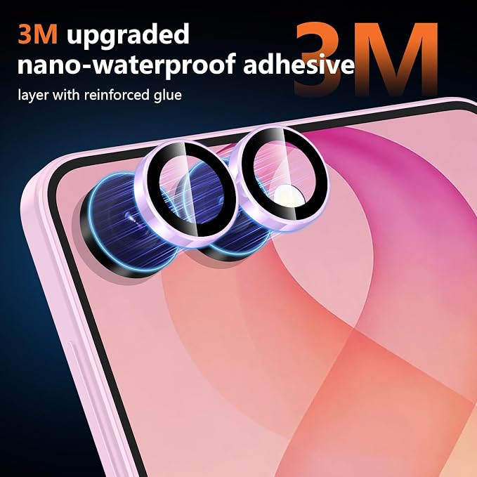for Samsung Galaxy Z Flip 8 Camera Lens Protector, Individual Metal Ring Tempered Glass Lens Cover, [Strong Adsorption] Scratch Resistant Ultra-Thin HD Clear Lens Cover, 1 Set-Purple Ring - Image 4