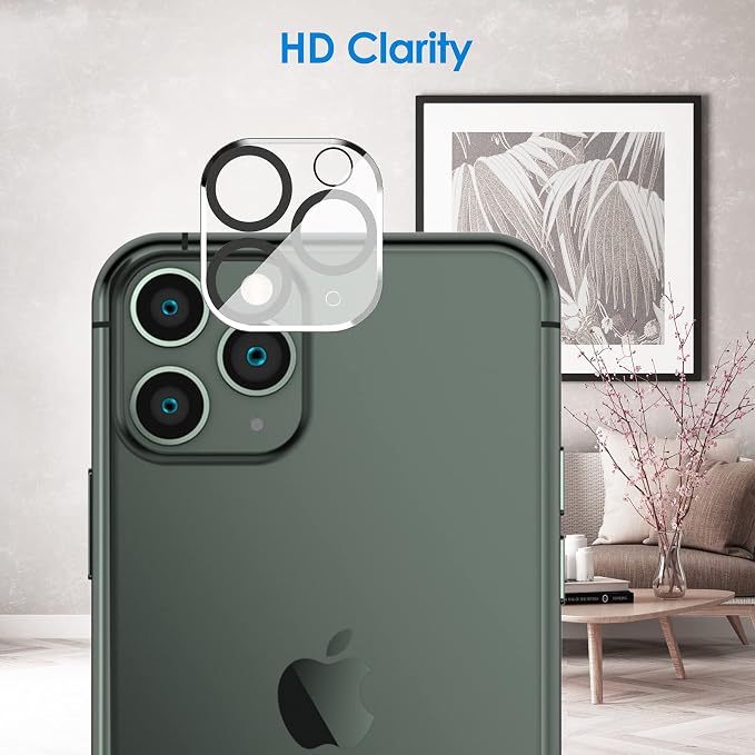 JETech Privacy Screen Protector for iPhone 11 Pro Max, 2+2 Pack | with Camera Lens Protector, Anti-Spy 9H Tempered Glass, Fingerprint ID Compatible - Image 3