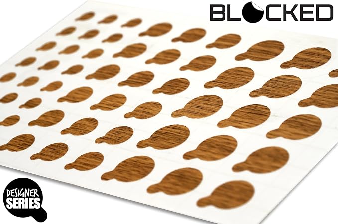 Rigid Series - 2X Thicker | BLOCKED Original Vinyl Webcam Cover Stickers | Restickable & Stackable Privacy Covers | for All Camera-endable Devices | 3-Sizes | 57 Tabbed Wood Grain Textured - Image 3