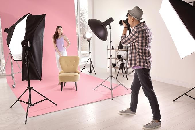 Denny Mfg Seamless Paper Backdrop for Photoshoot, Light Pink, 86 in x 36 ft | Photography Backdrop, Matte Finish for Portraits, Product Photos and Video Shoots, with Free Roll Gaffer Tape (2 in x 13 ft) - Image 11