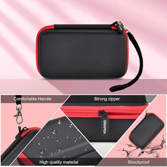 Kids Instant Print Camera Case, Travel Storage Bag for Girls Boys | for ESOXOFFORE for Dylanto for Anchioo for WEEFUN for GKTZ for Amzelas for Mafiti, Mesh Pocket, Wrist Strap, Black - Image 4