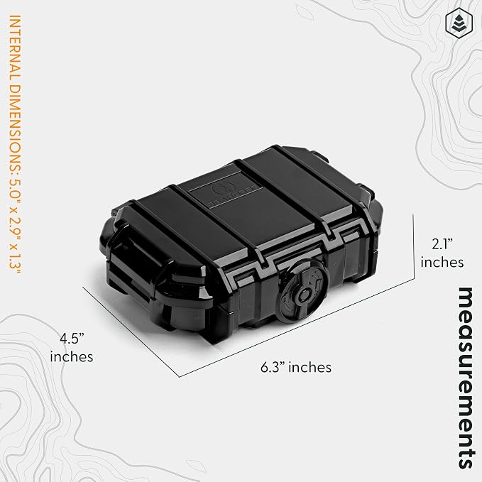 Evergreen Dry Box Tech Organizer – For Camera, Cables, Hard Drives, Memory Cards, Keys, Compatible with GoPro, Airtags (Small, Rubber Boot, Clear) - Image 6
