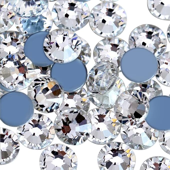 Jollin Hotfix Rhinestones Flatback Crystal Gems 10mm SS50, Crystal | 144pcs Hot Fix Crystals Glass Rhinestones for Bedazzling, Crafting, Clothes, Shoes & Accessories DIY Decoration by Jollin
