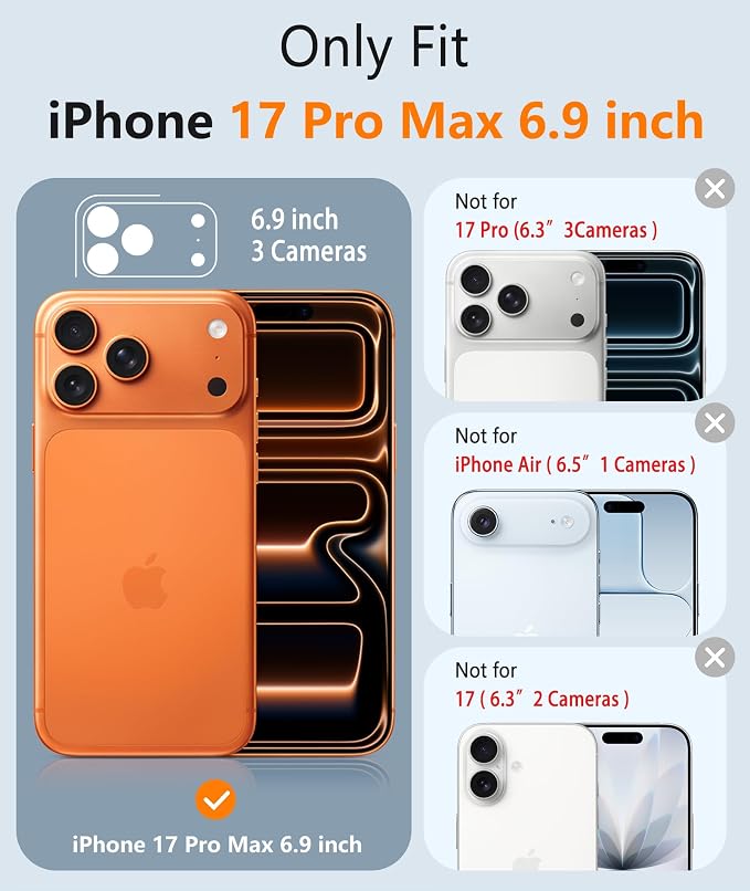 FNTCASE for iPhone 17 Pro Max Case, Fit for Magsafe, Screen Protector | Full Camera Protection, Integrated Silicone, 14FT Military Grade Drop Proof, Shockproof Protective Phone Cover, Full Gold - Image 2