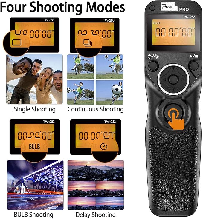 Wireless Shutter Release Compatible for Nikon, PIXEL 2.4G Remote Shutter Release Cable Wireless Timer Remote Control DC0/DC2 Compatible for Nikon D850 D750 D610 D5300 D3300 D7500 D1 D2 D3 - Image 7