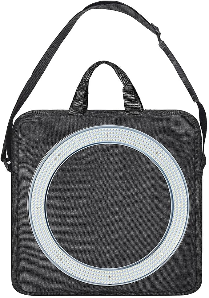 Photography Carrying Bag for 12" Ring Light,12 x 12 inch Selfie Ring Light Protective Carrying Bag, Portable Desk LED Case for 12" Camera Light-Black - Image 6