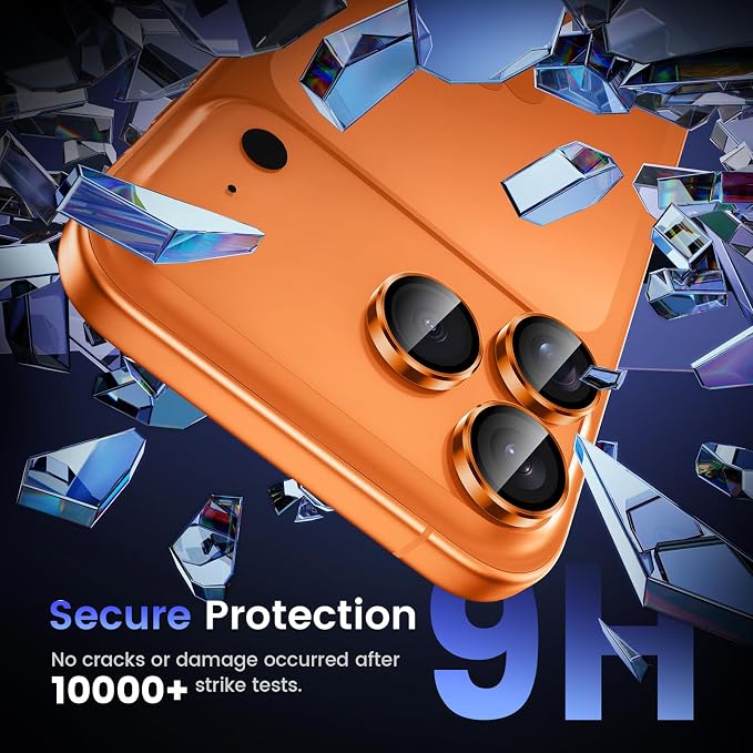 Tensea Camera Lens Protector Compatible For iPhone 17 Pro Max 17 Pro 15 Pro Max 15 Pro 16 Pro Max 16 Pro 14 Pro Max 14 Pro Metal Tempered Glass Cover Case Friendly - Image 5