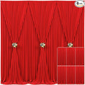 6 Panels Red Backdrop Curtain for Parties Wedding Wrinkle Free Red Photo Curtains Backdrop Drapes Fabric Decoration for Birthday Party Baby Shower Christmas 30ft(W) x 10ft(H) by Tao-GePartyDecorations