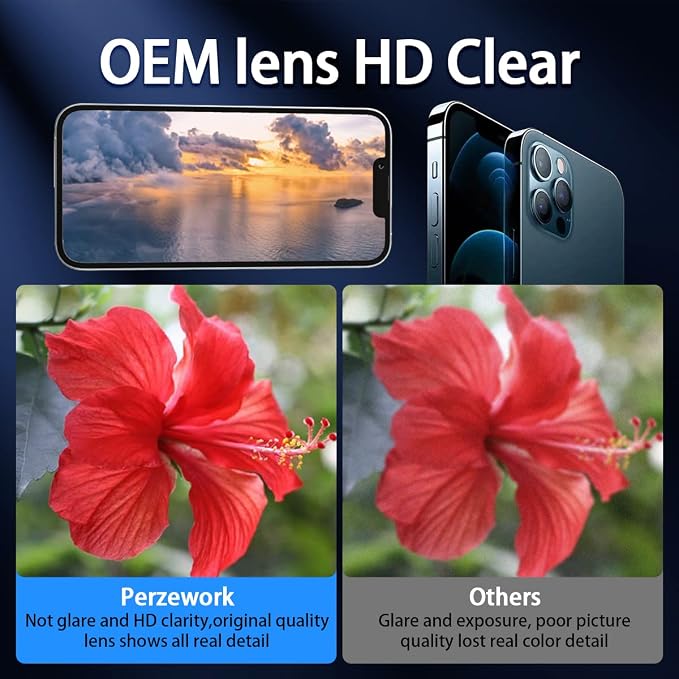 Back Rear Camera Lens Glass Replacement for iPhone 12 Pro 6.1 inches with pre-Installed Adhesive and Reparing Toolkit - Image 8