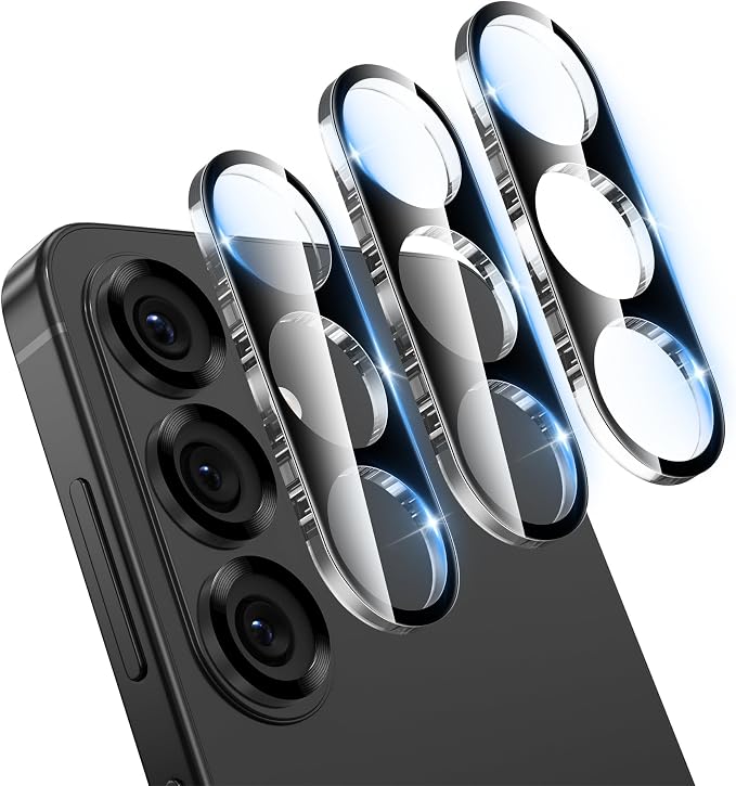 YWXTW 3 Pack Camera Lens Protector for Samsung Galaxy S26 Plus 6.7 Inch, 9H Tempered Glass Ultra HD [No Impact on Night Shots] S26 Plus Lens Protector, Anti-Scratch No Bubbles by YWXTW