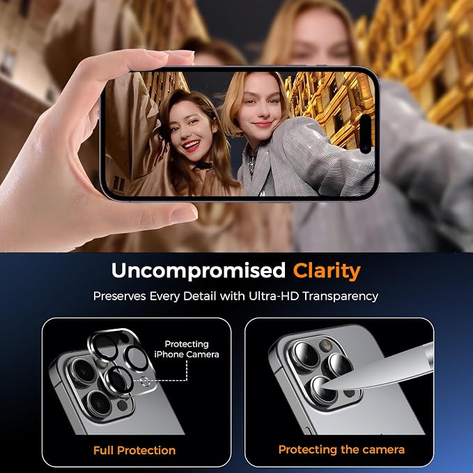 2+2 Pack Privacy Screen Protector for iPhone 17 Pro, 6.3 Inch | Camera Lens Protector, Tempered Full Screen Glass, Anti-Spy, Bubble Free, Case Friendly - Image 6