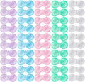 150 Pack Contact Lens Cases, Transparent Contact Cases Bulk in 5 colors, Cute Contact Lenses Case Leak-proof, Eye Contact Case for Home and Travel by Unknown