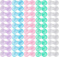 50 Pack Contact Lens Cases, Transparent Contact Cases Bulk in 5 colors, Cute Contact Lenses Case Leak-proof, Eye Contact Case for Home and Travel by Unknown