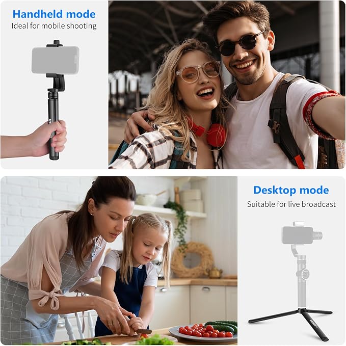 NEEWER Mini Metal Tripod, Table Stand, Desktop Compact Tripod Compatible with Crane M2, Smooth Q2, Gimbal Grip Stabilizer and All Cameras - Image 5