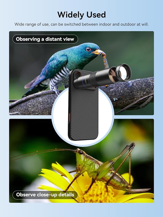 MIAO LAB 10X Telephoto + 200mm Macro Lens for iPhone 17 Pro Max, 2-in-1 Telephoto & Macro with 17mm Thread Interface & Dedicated Case – Perfect for Concerts, Travel, and Outdoor Exploration - Image 6