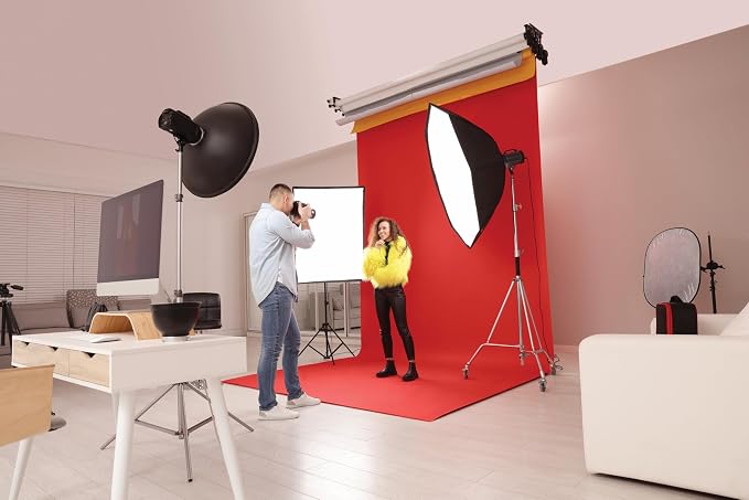 Denny Mfg Seamless Paper Backdrop for Photoshoot, Red, 86 in x 36 ft | Photoshoot backdrop, Matte Finish for Portraits, Product Photos and Video Shoots, with Free Roll Gaffer Tape (2 in x 13 ft) - Image 3