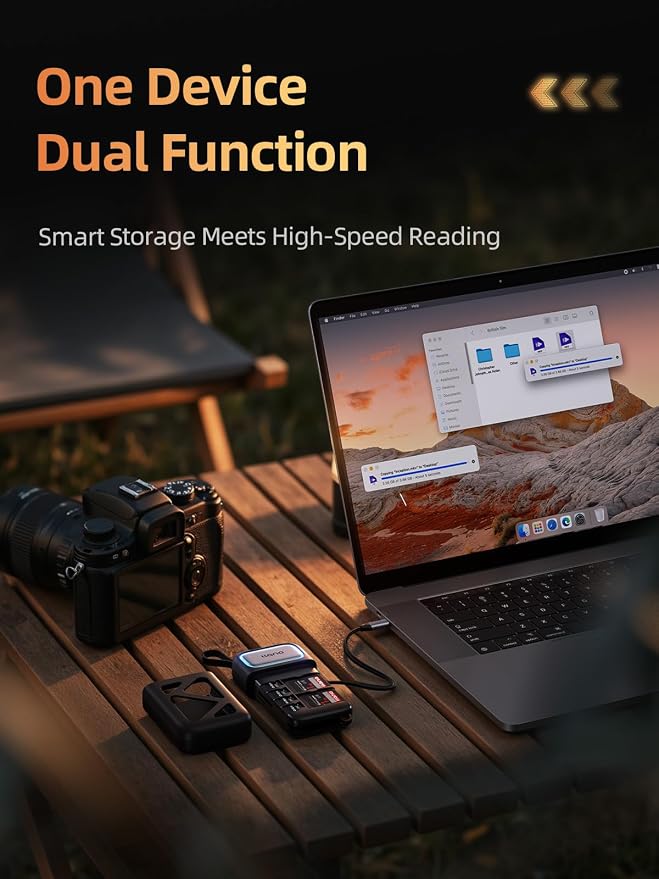 llano SD/Micro SD 3.0 Card Reader Holder Case, USB 3.2 Gen1(5Gbps) | 4*SD 8*Micro SD UHS-I Memory Crads Storage, F13 2 in 1 160MB/S Plug&Play for iPhone, Android, MacBook, Laptop, Cameras - Image 2