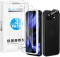 OMOTON 3+2 Pack for Google Pixel 9a Screen Protector 6.3 inch | 3 Pack Tempered Glass Screen Protector & 2 Pack Camera Lens Protector with Alignment Framework, Case Friendly by OMOTON