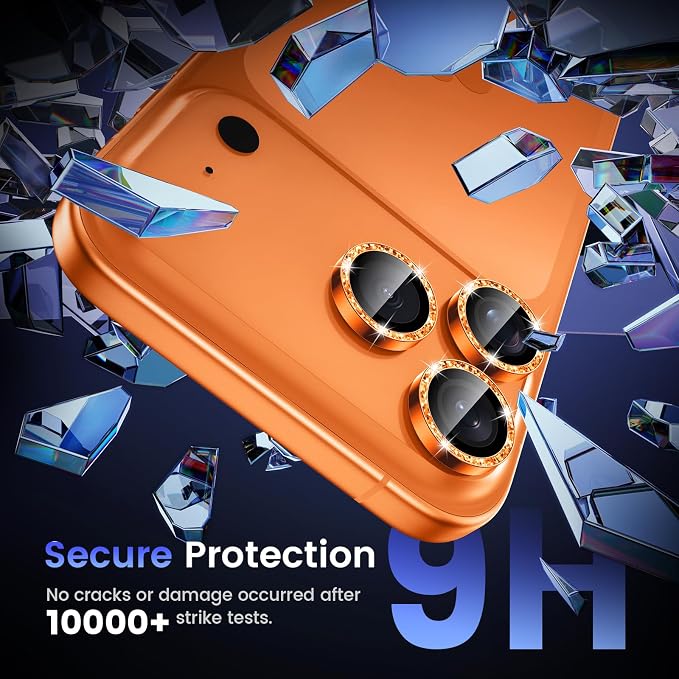 Tensea Camera Lens Protector Compatible for iPhone 17 Pro Max/17 Pro | Metal Aluminum Alloy Tempered Glass Cover Bling Camera Screen Protector Accessories, Case Friendly - Image 5