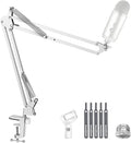 InnoGear Boom Arm Microphone Mic Stand for Blue Yeti Fifine HyperX, White | Desk Mount, Desktop Stands, Adjustable Reach, Rotate Fully, Folds Away Compactly, for Gaming, Streaming or Recording by InnoGear
