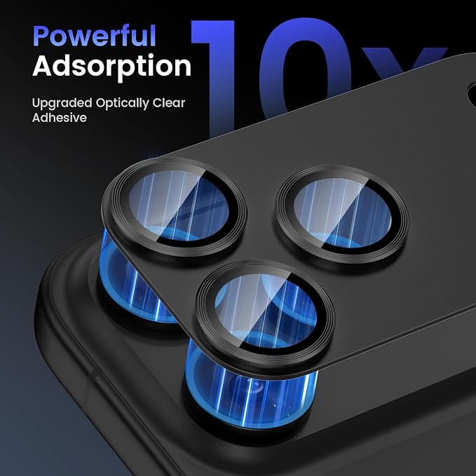 Tensea for iPhone 17 Pro Max Camera Lens Protector | Metal Aluminum Alloy Tempered Glass Cover Camera Screen Protector Accessories, Case Friendly - Image 4