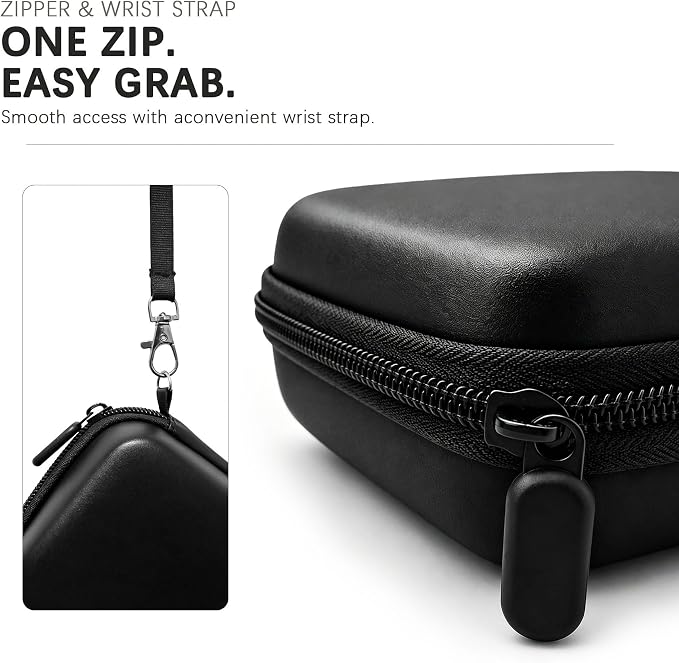 Camera Carrying Case for KODAK PIXPRO FZ55/ FZ45 Digital Camera | Camera Storage Case. Hard Protective Bag With Mesh Pocket Fits Batteries Cable Memory Card Card Reader, Black+ Black - Image 6