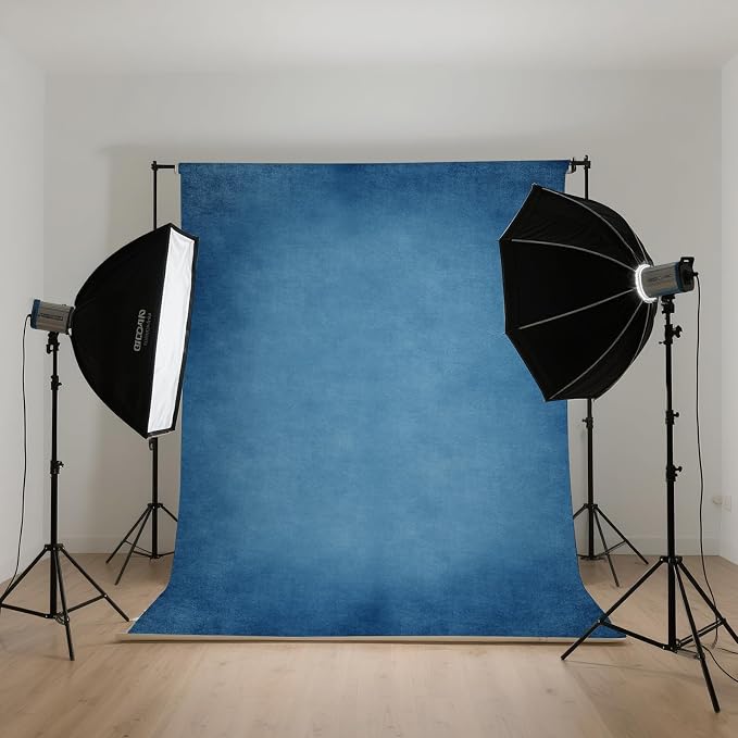 Blue Photography Backdrops for Photoshoot, Abstract Fabric 5x7ft | Vintage Studio Photo Backgrounds, Non Reflective, Easy to Use, for Portrait, Headshot, Product - Image 6