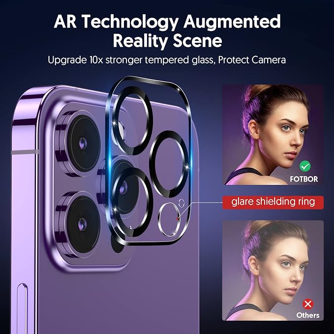 Fotbor for [3+3 Pack] iPhone 14 Pro Max Screen Protector with Camera Lens Protector, 9H Shatterproof Tempered Glass Film with Easy Installation Frame, HD Clear Sensitive Full Coverage 6.7 Inch - Image 6
