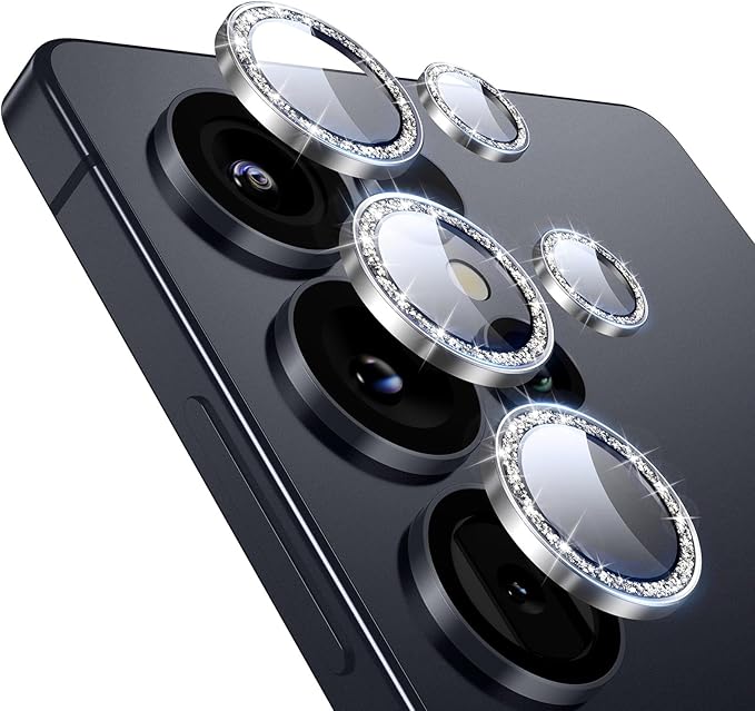 ESR for Galaxy S25 Ultra Camera Lens Protector, 1 Pack, Glitter Silver | Individual Camera Cover, 9H Tempered Glass, Original Camera Clarity, Scratch-Resistant, Case Friendly by Unknown