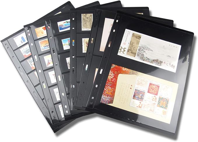 MUDOR Stamp Pages for Stamp Collection Album Binder Book, 10 Sheet 3 Rows | Stamp Sleeves 3 Pocket for Collectors ,Stamp Collecting Sheets Supplies,Professional Pack - Image 7