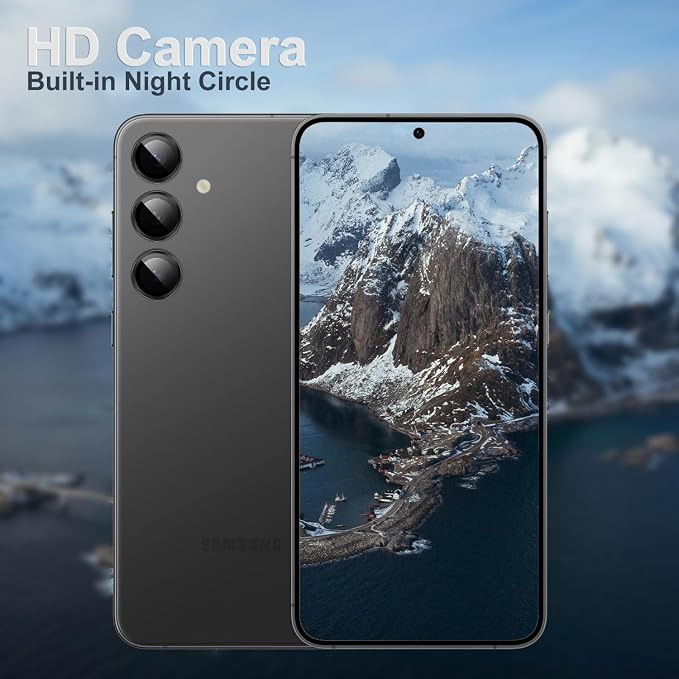Camera Lens Protector for Samsung Galaxy A35, Black | AR+AF, 9H Tempered Glass, Individual Metal Ring, Anti Glare, Fall Protection, Camera Screen Cover - Image 5