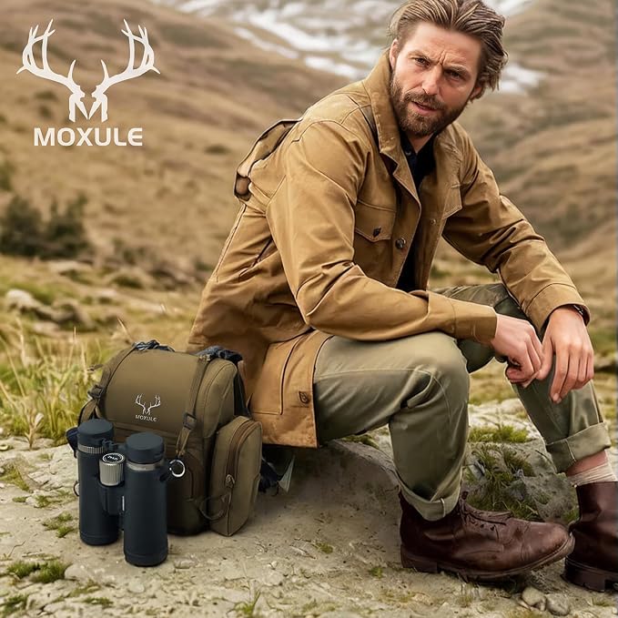 MOXULE Binocular Harness Chest Pack: Bino Case with Rangefinder Pocket | Silent magnetic lid, one-handed access, removable pouches, rain cover, MOLLE webbing for hunting hiking bird watching - Image 6