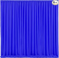 Royal Blue Backdrop Curtain 6 Panels-Wrinkle-Free Royal Blue Curtains Polyester Photography Drapes for Baby Shower Birthday Party Photo Background Backdrop Stand- 24 X10FT by WishCare