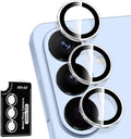 for Samsung Galaxy S26 Camera Lens Protector, Individual Metal Ring Tempered Glass Lens Cover, [Strong Adsorption] Scratch Resistant Ultra-Thin HD Clear Lens Cover, 1 Set-Clear Ring by Btscase