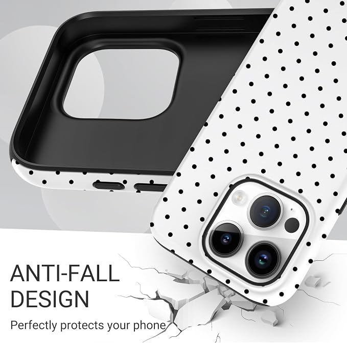 TPU Phone Case for iPhone 14 Pro Max, MagSafe Wireless Charging Compatible, Shockproof Slim Fit Protective Cover with Anti-Yellowing & Raised Camera Protection (Polka dot 8, iPhone 14 Pro Max) - Image 5