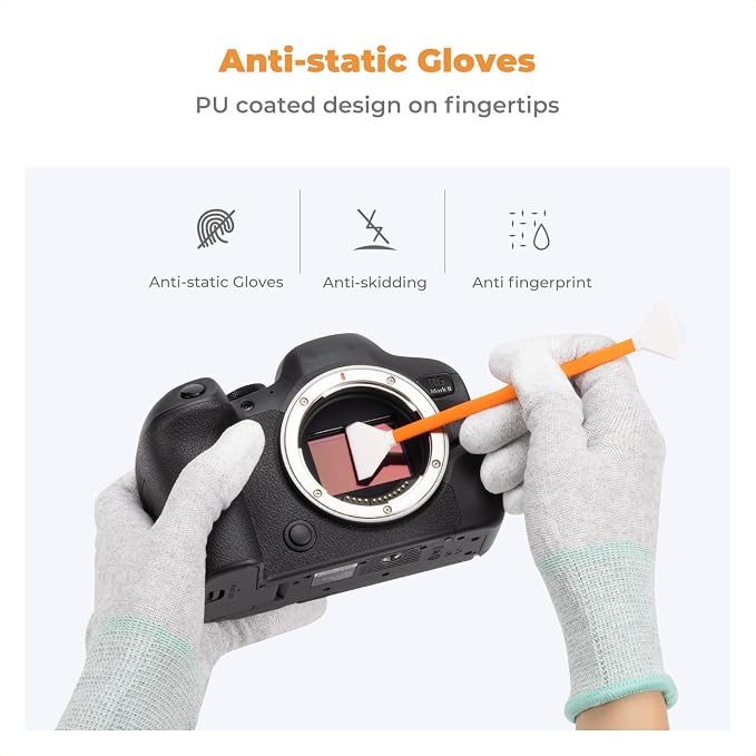 K&F CONCEPT Double-Tipped APS-C Sensor Cleaning Kit with Sensor Cleaner | 16mm Sensor SwabsX10,New Dual-Head Design, Vacuum Sealed,20ML Gentle Cleaner,Precision Cleaning,for Nikon Canon Clean,MC04 - Image 5