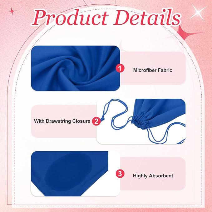 Ski Goggle Bag, Microfiber Bag with Cleaning Cloth Drawstring Pouch Soft Storage Sleeve Case 4 Pcs & Blue/Light Blue/Pink/Red-Fitting for (Snow Swimming Goggle/Sunglasses) - Image 3