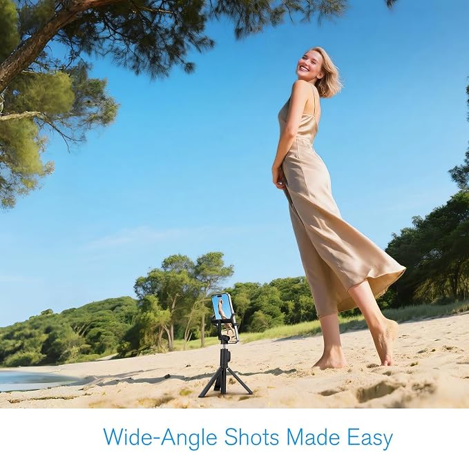 Vlog Selfie Monitor Screen iPhone, Screen Mirroring with Remote Control | 4K 60fps Recording, Magnetic Fixation, 180° Rotation, 3 Levels of Brightness, Compatible with iPhone & Android - Image 2
